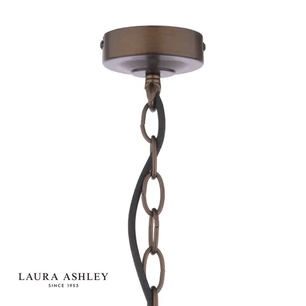 Holwell Antique Bronze Pendant with Natural Shade