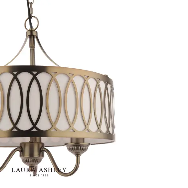 Allerford 3 Light Bronze Pendant with Taupe Shade