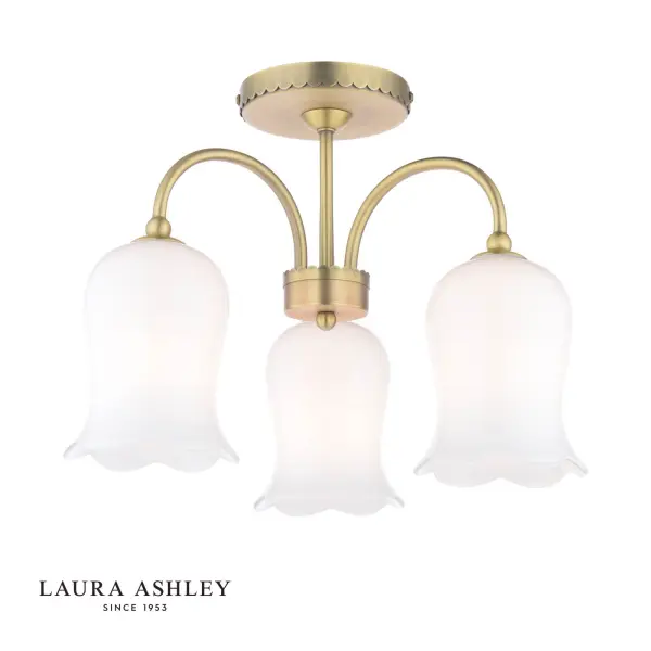 Lidsell Antique Brass Semi Flush Fitting