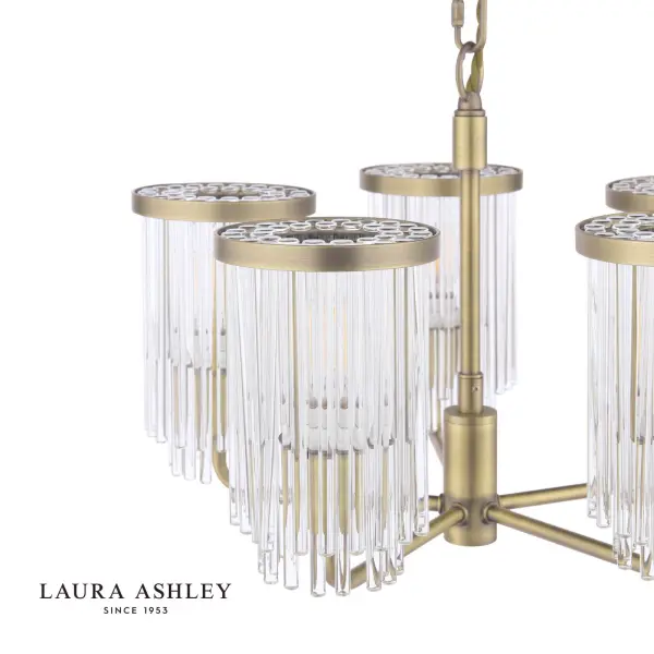 Hilcote 5 Light Antique Brass Ceiling Pendant
