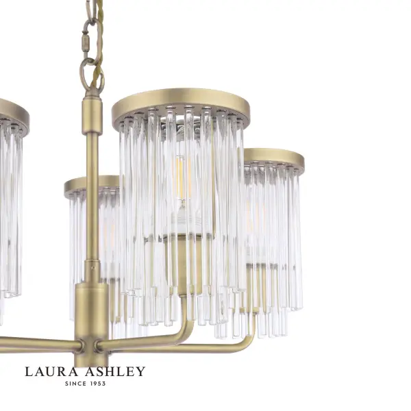 Hilcote 5 Light Antique Brass Ceiling Pendant