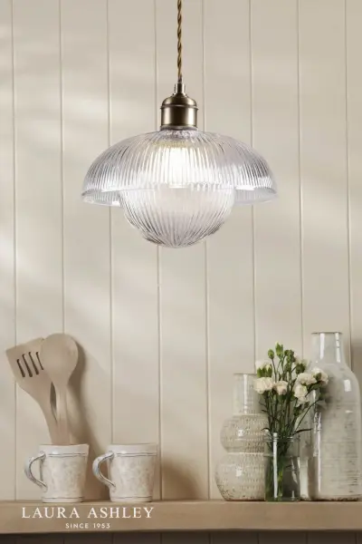 Billham Single Ribbed Glass Pendant