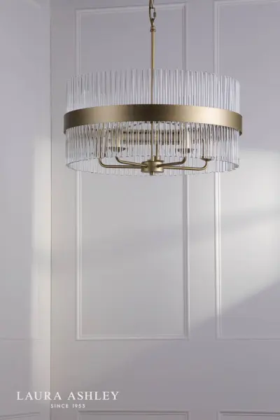 Alexa 5 Light Antique Brass Pendant