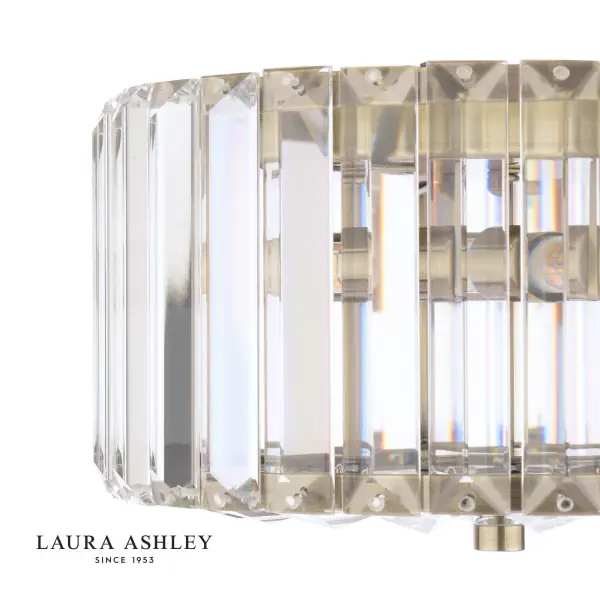 Fernhurst Small 3 Light Antique Brass Flush Fitting