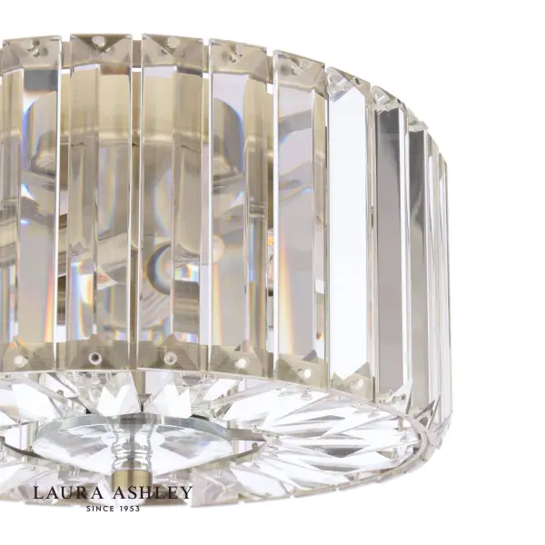 Fernhurst Small 3 Light Antique Brass Flush Fitting