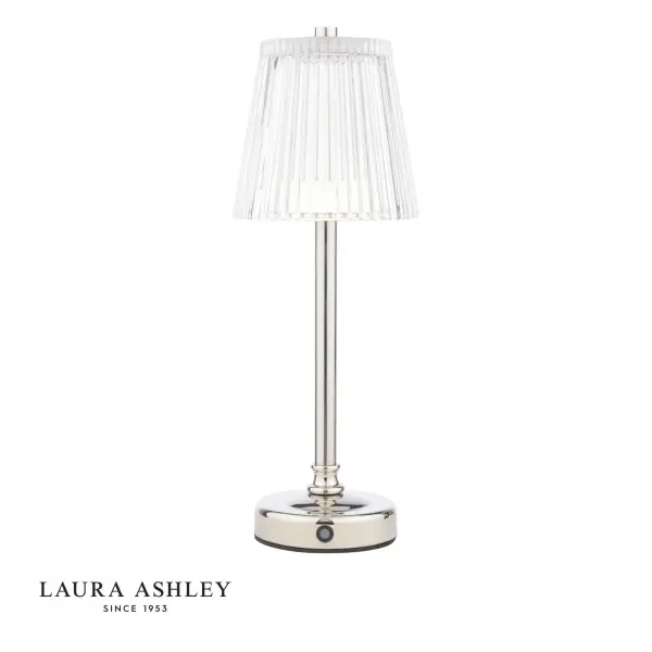 Callaghan LED Rechargeable Polished Nickel Table Lamp