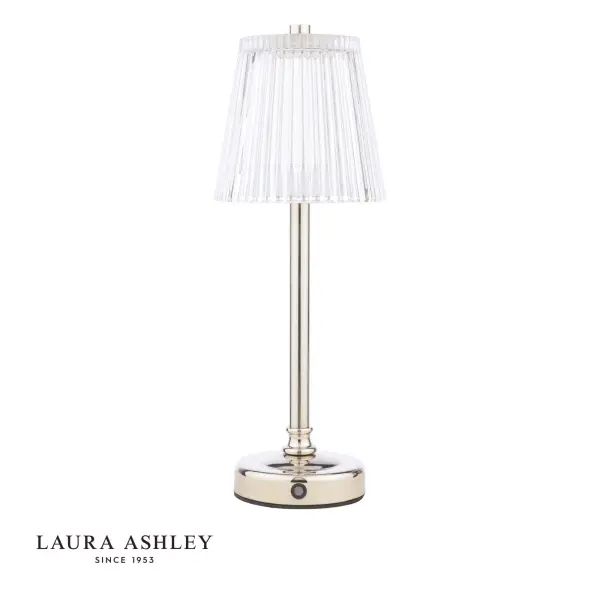 Callaghan LED Rechargeable Polished Nickel Table Lamp