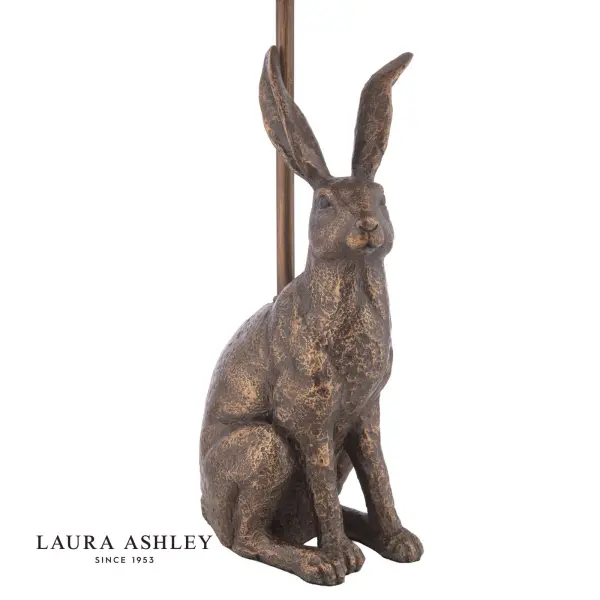Antique Bronze Hare Table Lamp C/W Shade