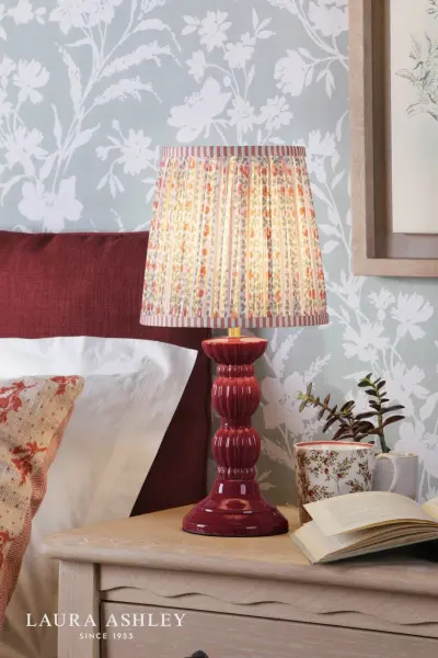 Kelbrook Red Ceramic Table Lamp C/W Shade