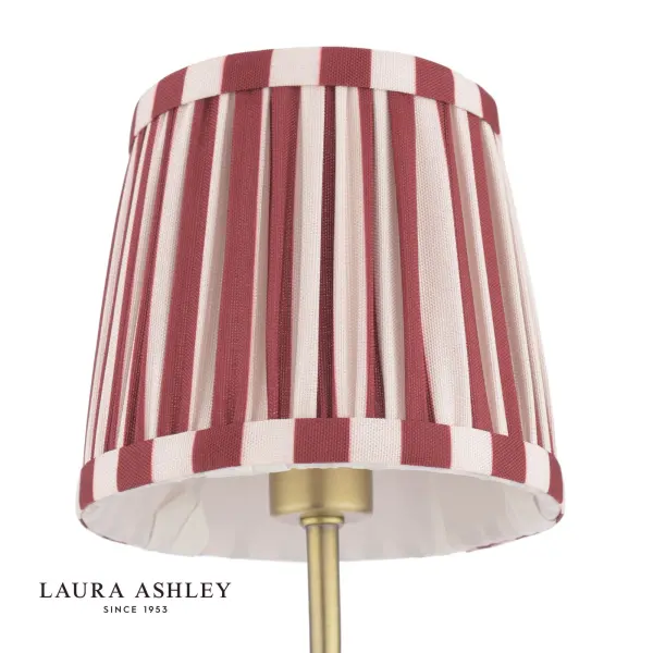 Denwick Antique Brass Wall Light C/W Red Shade