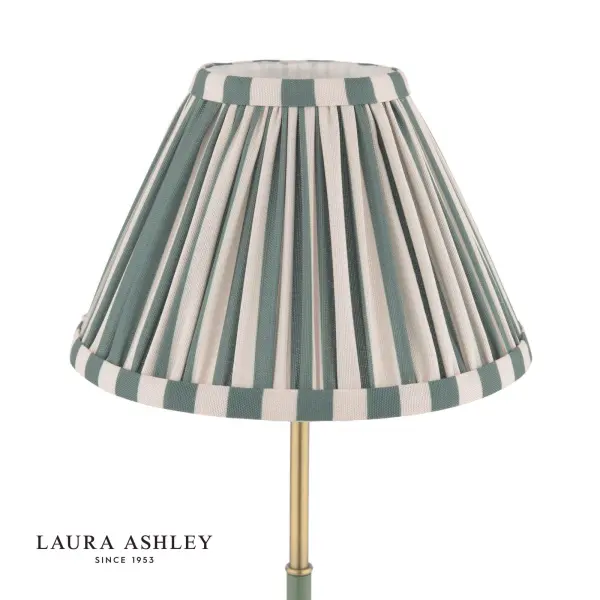 Denwick Antique Brass Table Lamp C/W Green Shade