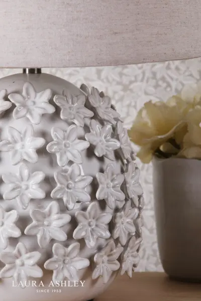 Ingham White Ceramic Table Lamp C/W Shade