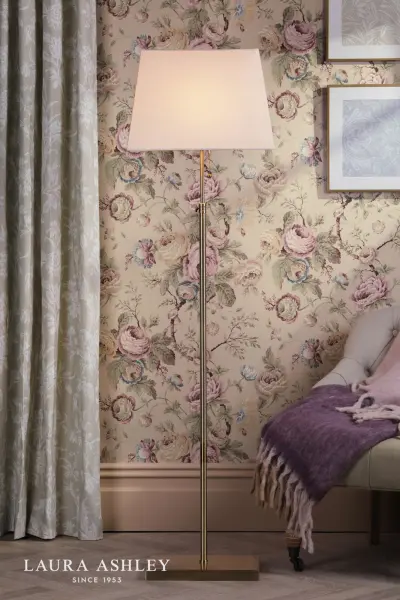 Bartley Antique Brass Floor Lamp C/W Shade