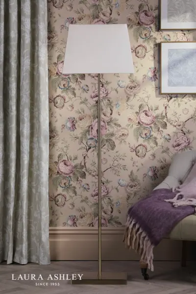 Bartley Antique Brass Floor Lamp C/W Shade