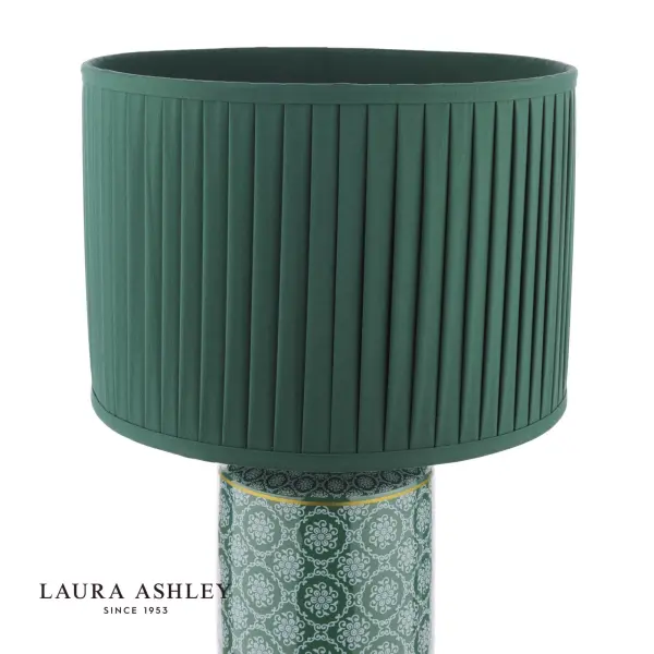 Knipton Antique Brass & Green Table Lamp C/W Shade