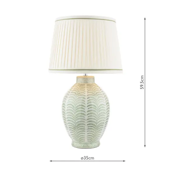 Stannard Green Table Lamp C/W Shade