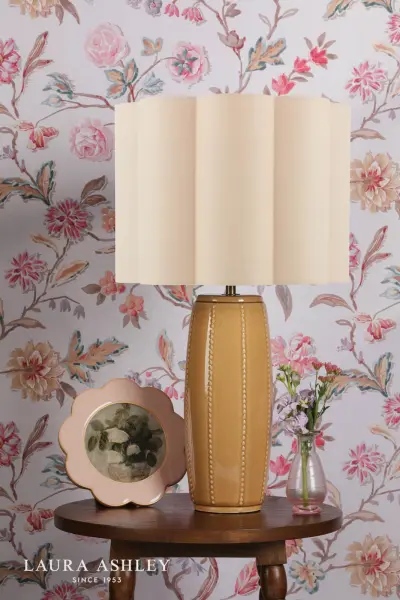 Littleton Yellow Ceramic Table Lamp C/W Shade
