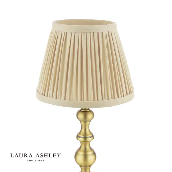 Ezra Twin Pack Antique Brass Table Lamps C/W Shade