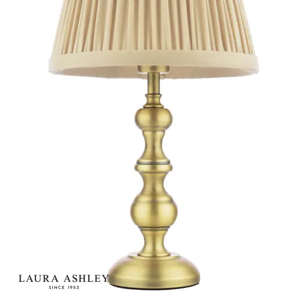 Ezra Twin Pack Antique Brass Table Lamps C/W Shade