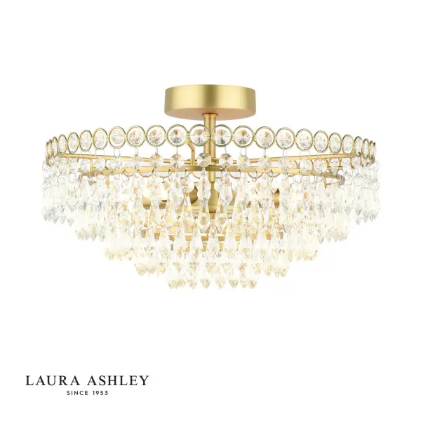 Enid Antique Brass Semi Flush Fitting