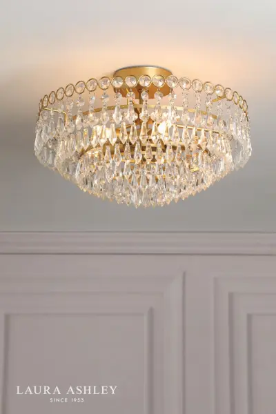 Enid Antique Brass Semi Flush Fitting