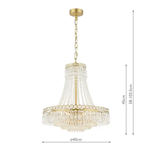 Enid Small Antique Brass Chandelier