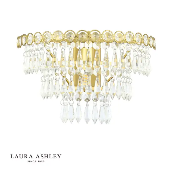 Enid Faceted Glass & Antique Brass Wall Light