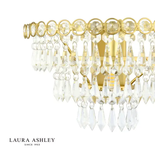 Enid Faceted Glass & Antique Brass Wall Light