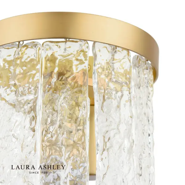 Durnsford Brass & Textured Glass Wall Light