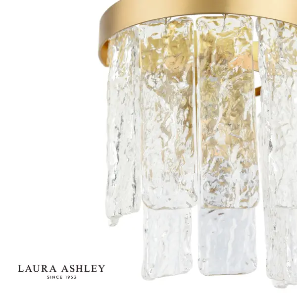 Durnsford Brass & Textured Glass Wall Light