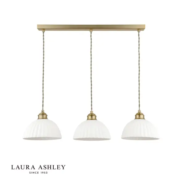 Durford 3 Light Bar Pendant with White Ceramic Shades