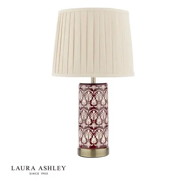 Medlock Purple Ceramic Table Lamp C/W Shade