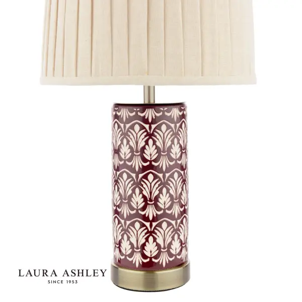 Medlock Purple Ceramic Table Lamp C/W Shade