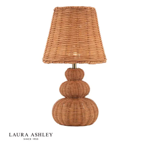 Hasfield Rechargeable Rattan Table Lamp C/W Shade