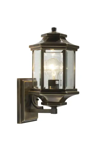 Ladbroke Lantern Antique Brass complete with Bevelled Glass
