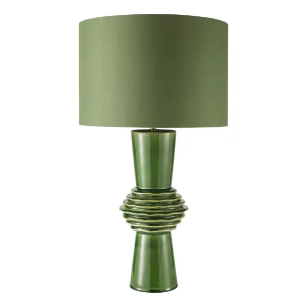 Lagle Green Table Lamp C/W Shade