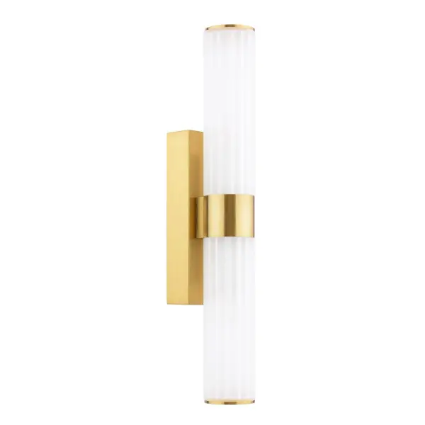 Lars Brushed Gold Up & Down Bathroom Wall Light