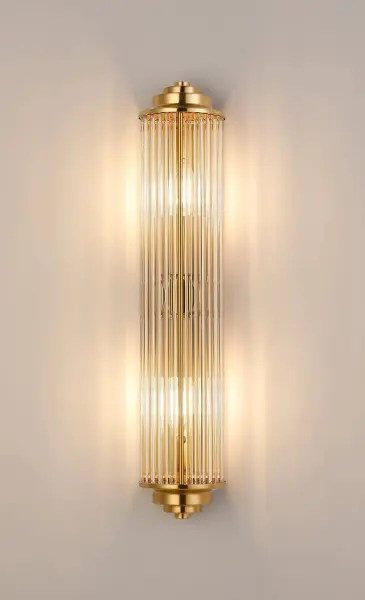 Appeal Large Flush Wall Light in Gold IP44