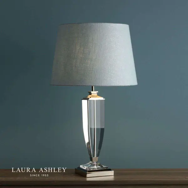 Laura Ashley Carson Polished Nickel & Crystal Table Lamp Base Large