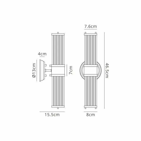 Appeal Up & Down Wall Light in Polished Nickel