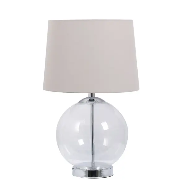 Lewis Polished Chrome Table Lamp C/W Shade