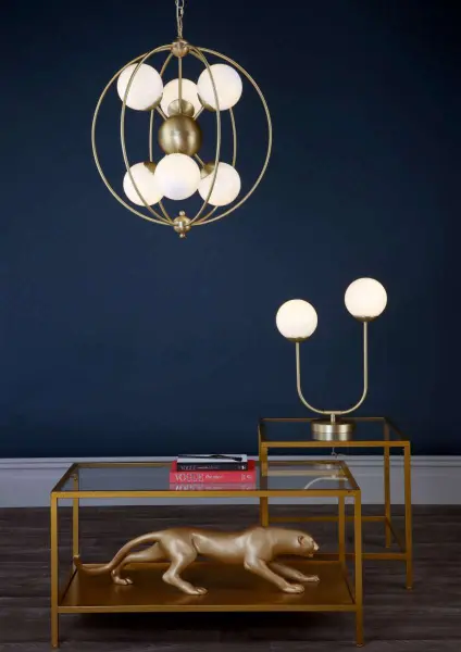 Liberty 6 Light butter brass pendant
