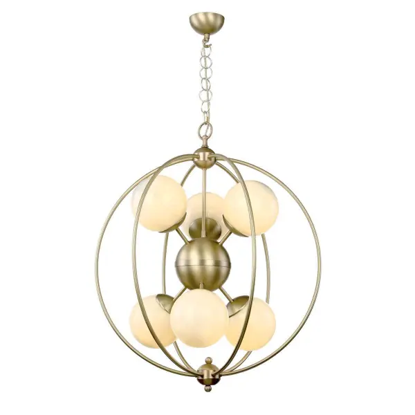 Liberty 6 Light butter brass pendant