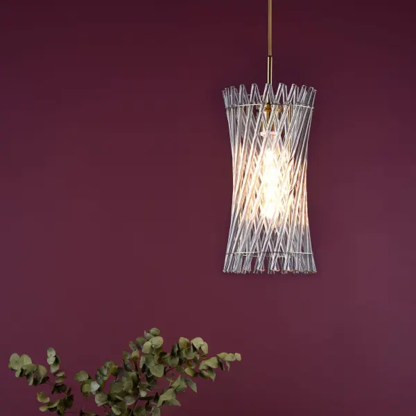 Loire Single Natural Brass Pendant