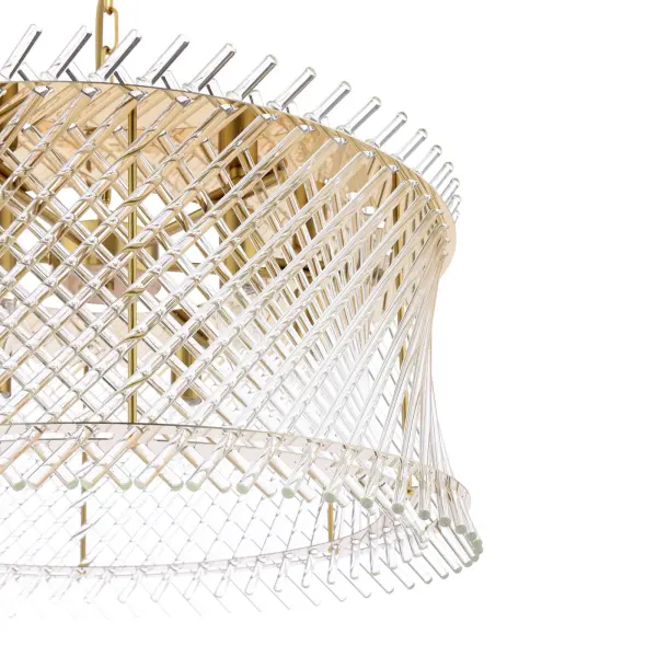 Loire 6 Light Natural Brass Pendant