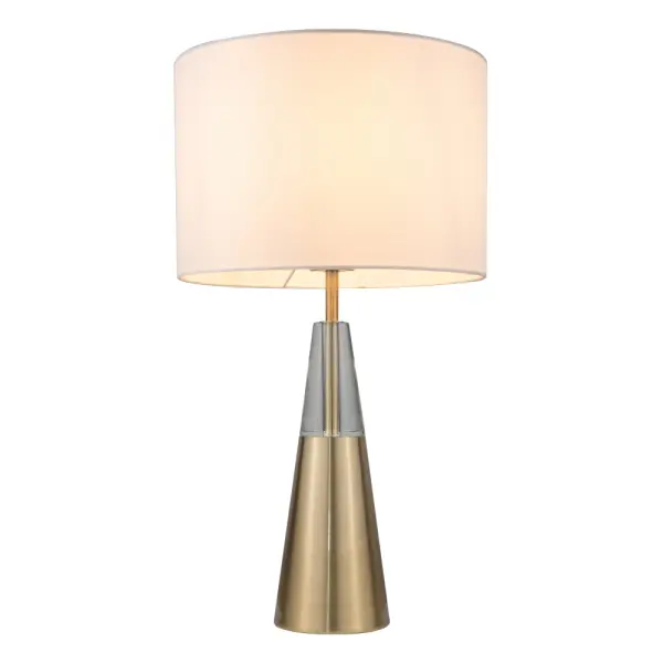 Lola Satin Gold Table Lamp C/W Shade