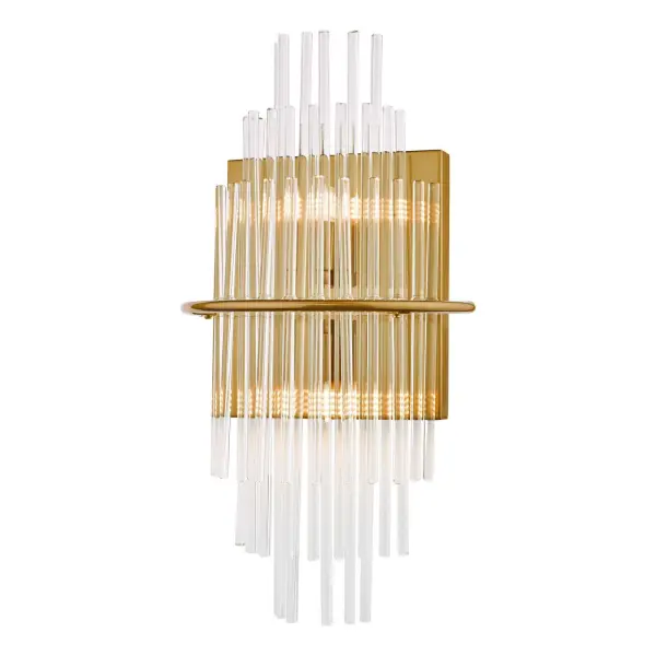 Lukas Wall Light in Antique Gold & Glass