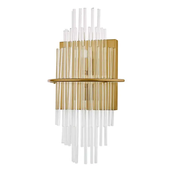 Lukas Wall Light in Antique Gold & Glass