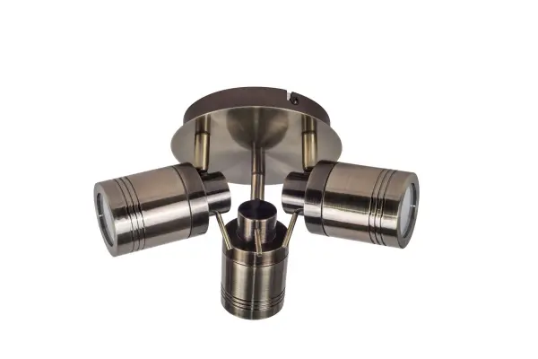 Luxo 3 Light Spotlight in Satin Chrome