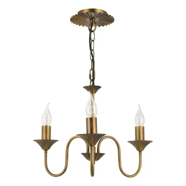 Lydian 3 Light Antique Bronze Pendant